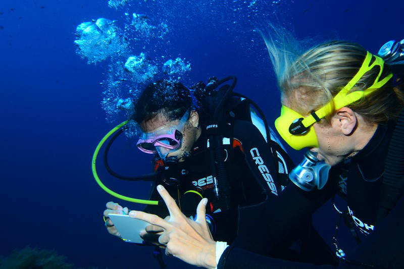 Scuba Instructor Tatiana at Mare Nostrum Diving Ustica